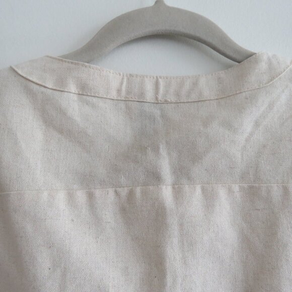 PRINCESS POLLY Linen Blend Utility Boilersuit Jumpsuit in Oatmeal - Size US 4 - Picture 14 of 16